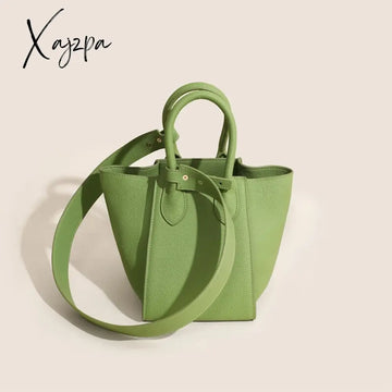 Xajzpa - New Womenโs Bag Luxury Messenger Bucket Underarm Leather All-Match Shoulder Handbag